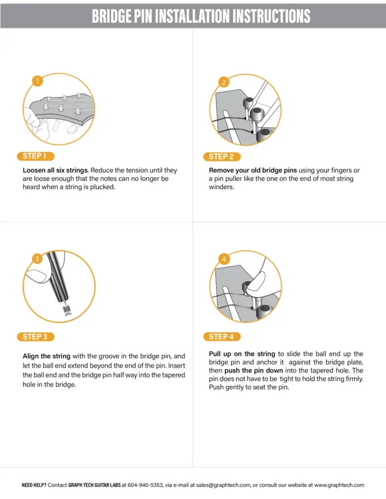 Bridge Pins Installation Instructions